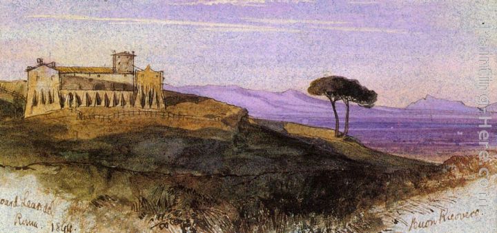 A View in the Roman Compagna painting - Edward Lear A View in the Roman Compagna art painting